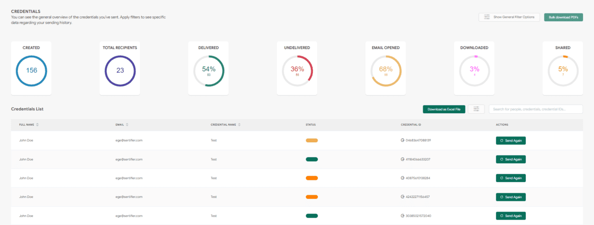 sertifier dashboard clean