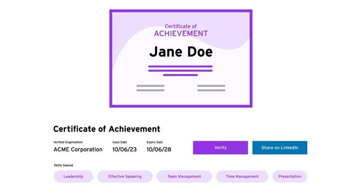 certificate of achievement