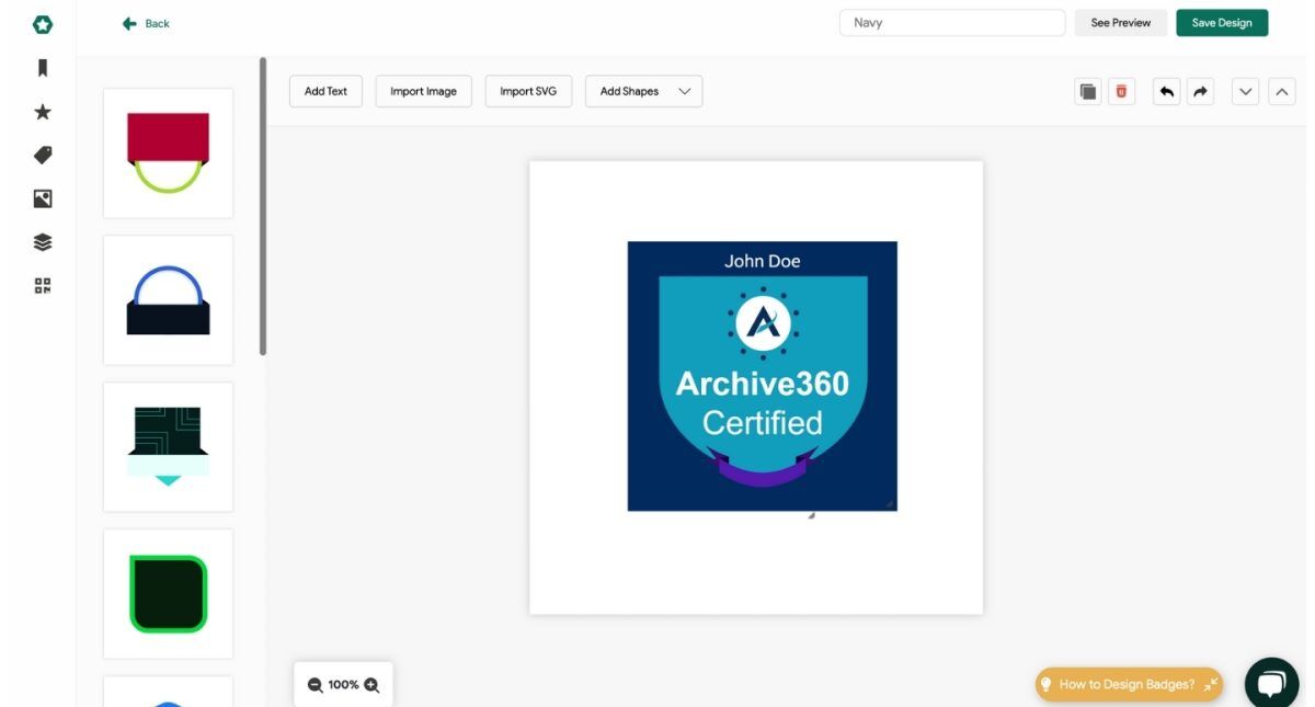 digital badge design