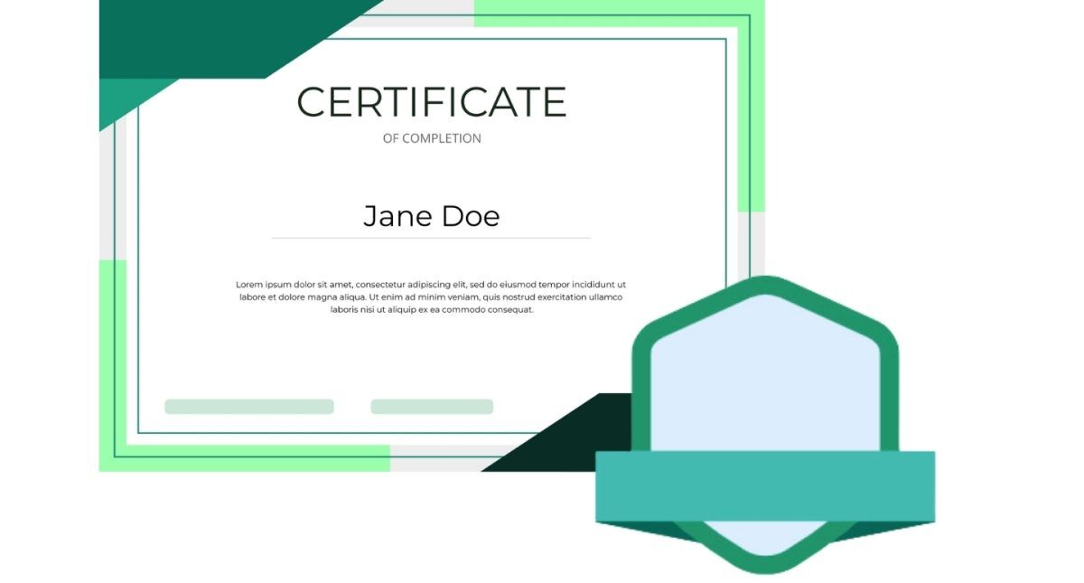 certificates and badges