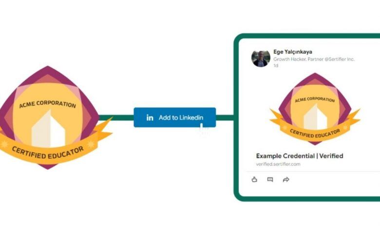 how to add certificate in linkedin using sertifier
