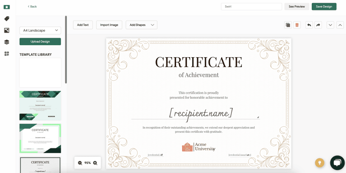Degreed Integration Credential Design