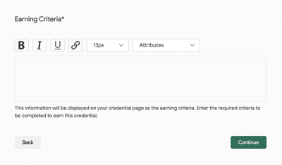 Degreed Integration Earning Criteria