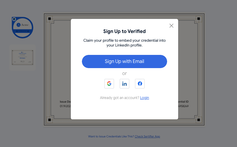 Monthly updates: September 2023 4 LinkedIn SignUp on Verification Page