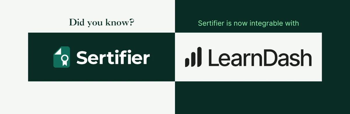 Monthly updates: September 2023 3 Sertifier Learndash Integration