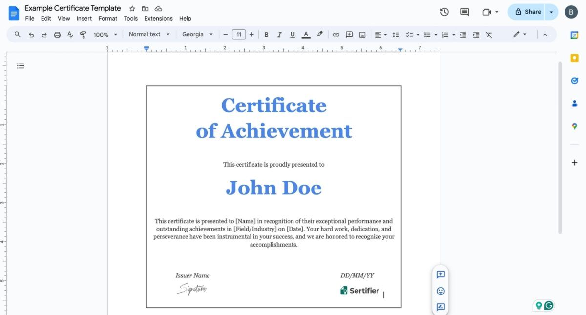 How to Make a Certificate on Google Docs 5 Make a Certificate on Google Docs Signature and Logos