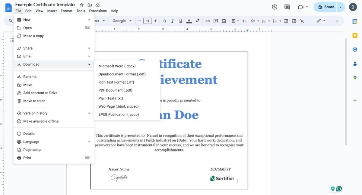 How to Make a Certificate on Google Docs 6 Make a Certificate on Google Docs Review and Download