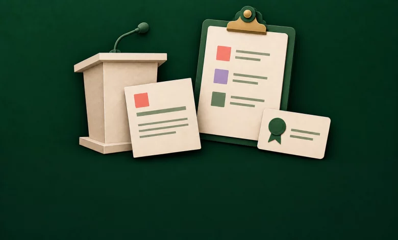 Paper illustration for Train-the-trainer evidence: document teaching ability before authorization