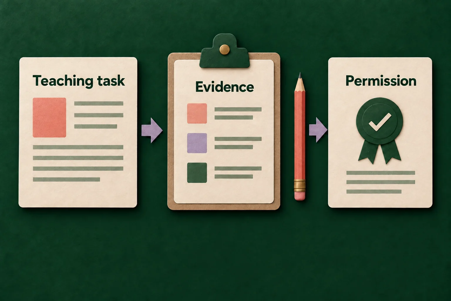 Train-the-trainer evidence: document teaching ability before authorization 2 Observe a teaching task, retain the evidence and make a separate teaching-permission decision.