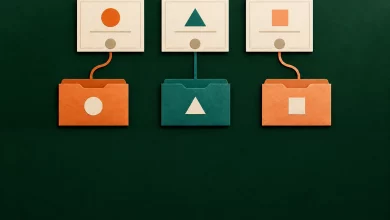 Certificate symbols paired with matching recipient folders
