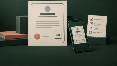 Test an issued certificate on its final printed output