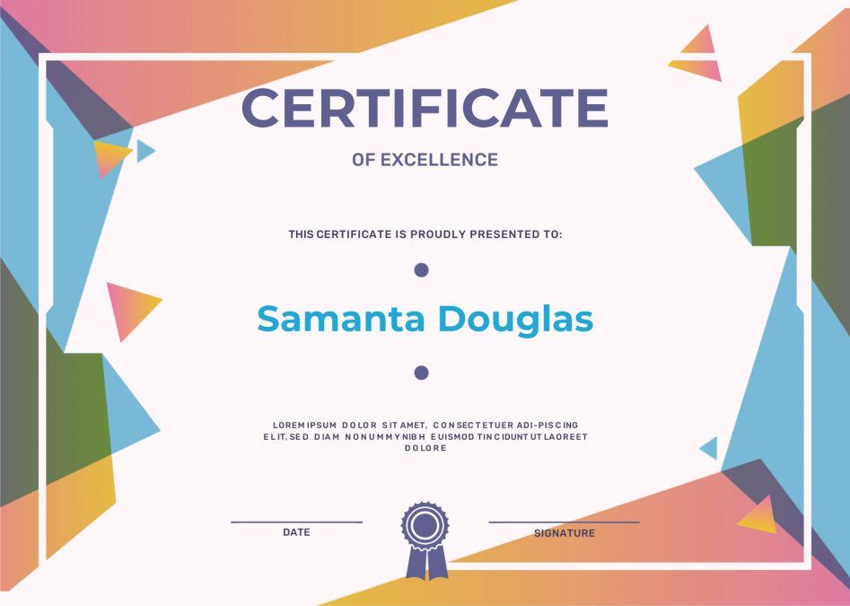 Certificate text samples: 50 wording examples for every type 3 Certificate of Excellence example