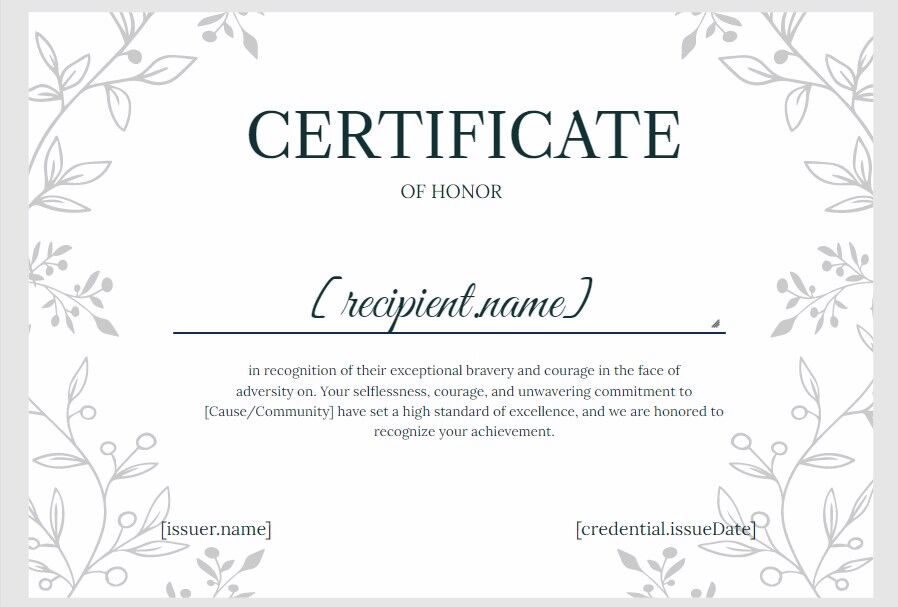 Certificate text samples: 50 wording examples for every type 7 Certificate of Honor Example