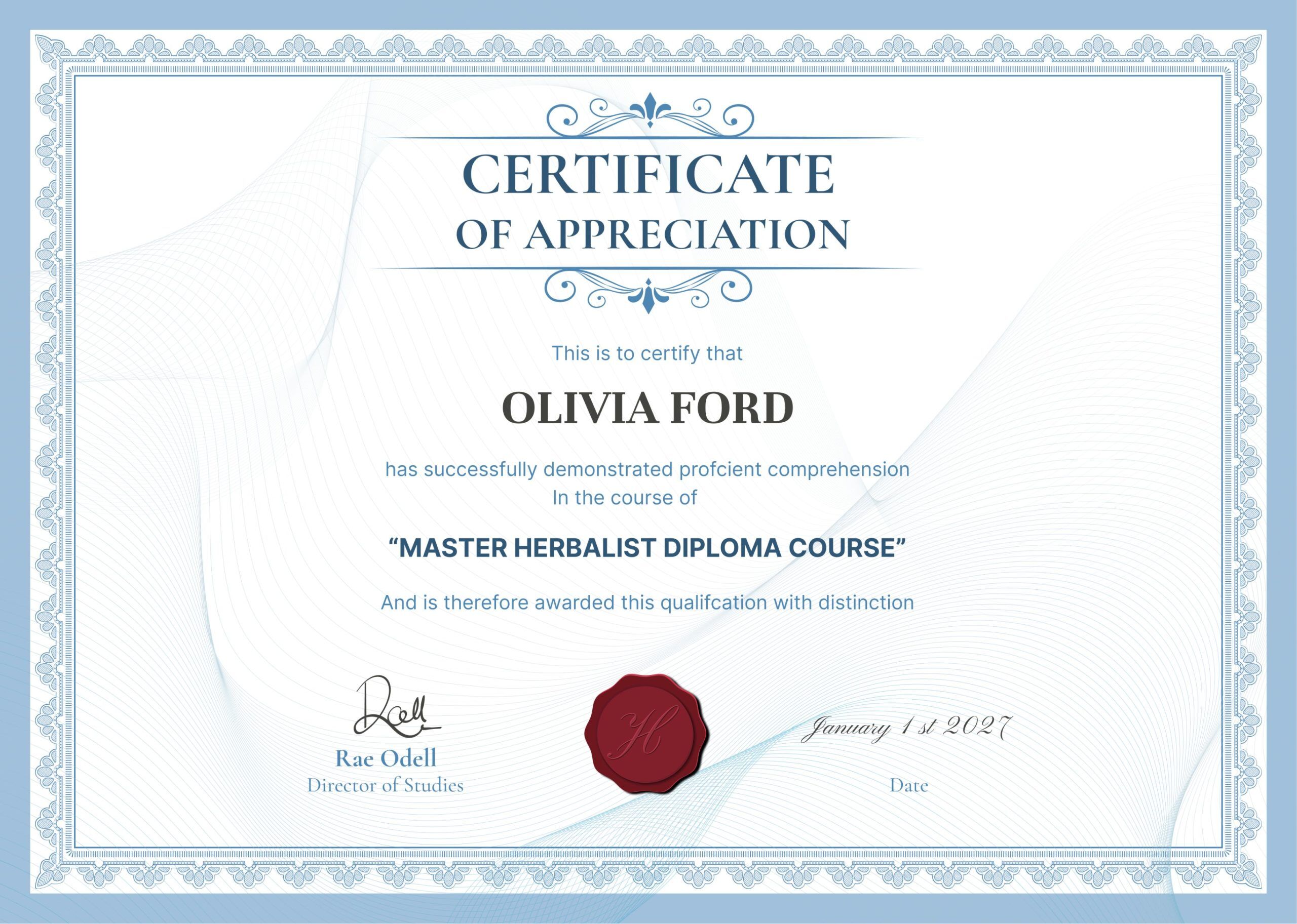 23 certificate of appreciation examples, templates and wording 21 Light Blue Delicate Floral Diploma Certificate of Appreciation Examples