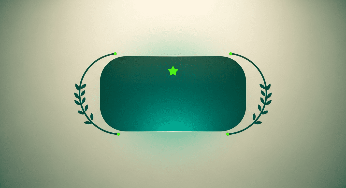 An award certificate template An award certificate with a star and laurel symbols